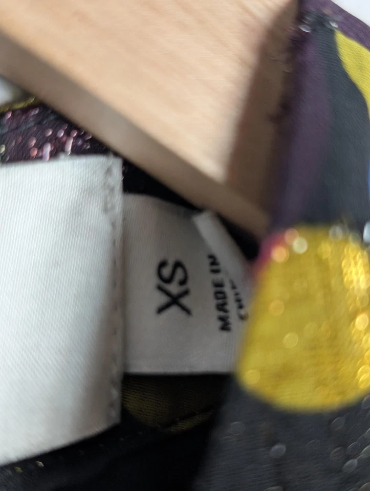 Vestido Anna Sui X Target para mujer XS negro multicolor metálico cambio 20 aniversario Foto 4 de 4