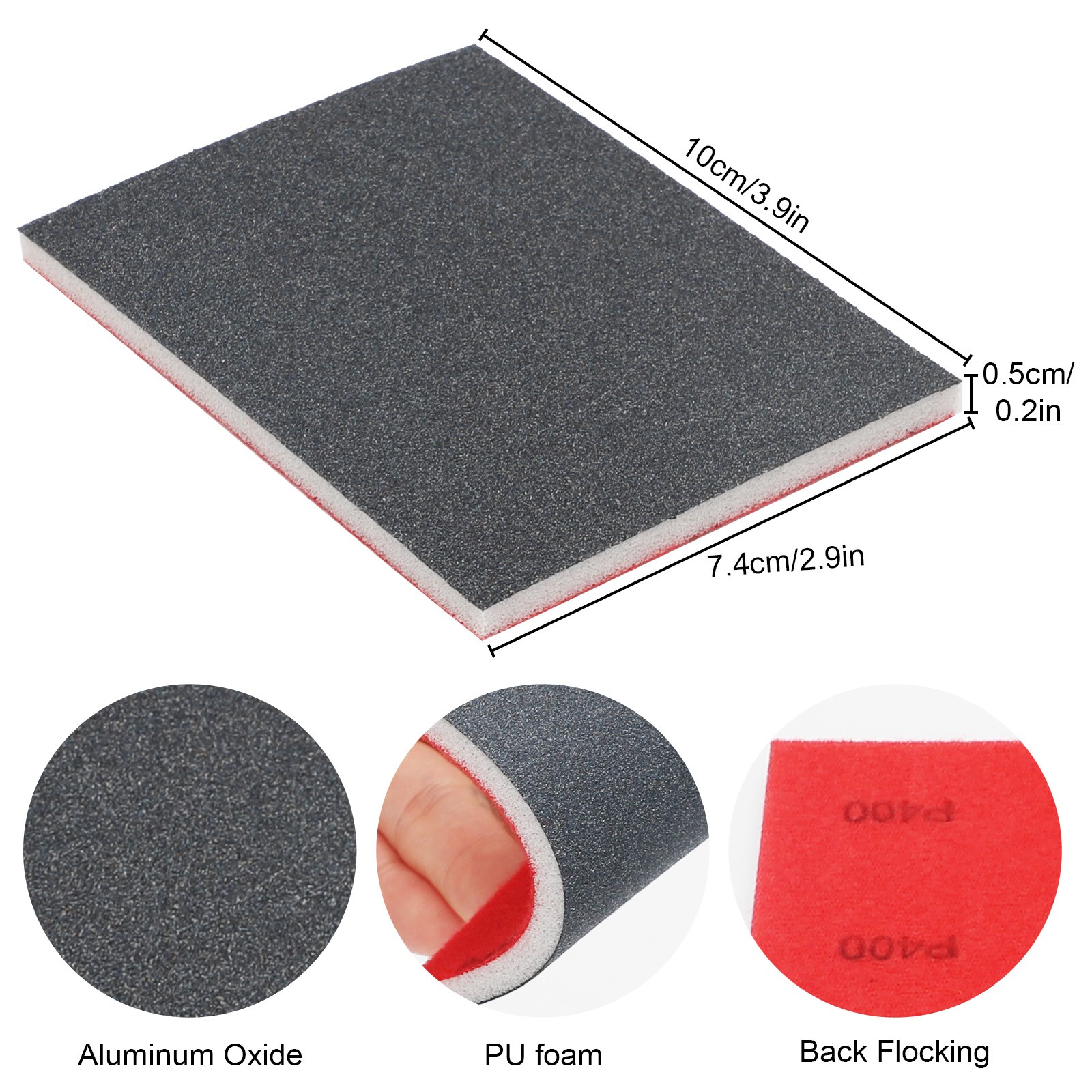 28x Sanding Sponges Set 180-3000Grit Ultra Fine Foam Sandpaper Block Wet Dry Pad