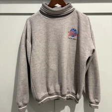Vintage Planet Hollywood Sweatshirt Gray Small Mock Neck Mall of America 90s