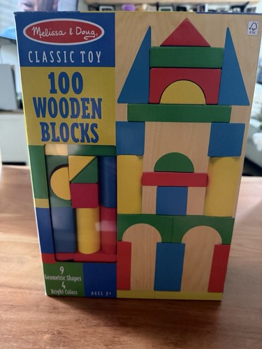 Melissa and Doug 100 Wooden Blocks Classic Toy New | eBay