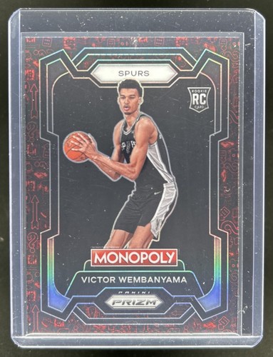 2023-24 Panini Prizm Monopoly Victor Wembanyama RC Man Red Pattern #81 Spurs