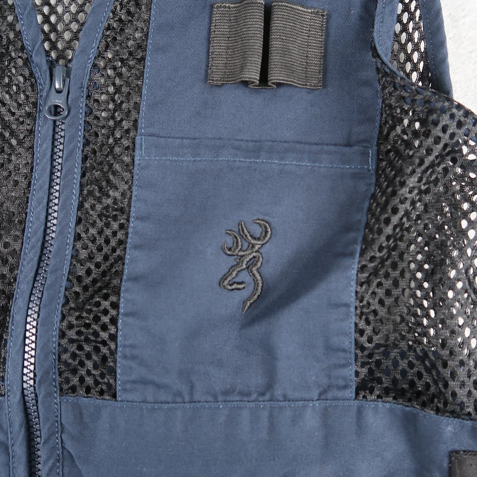 Browning Mesh Shooting Vest Black Blue Men’s Size S Small NRA Whittington Center - Image 4 of 4