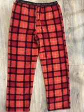 Calvin Klein plaid boys sleep pants size 14/16 Fleece Plaid Red Black