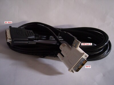 5 Meters (16 ft) DVI-D + USB type A to M1-D Cable  - Infocus Compatible