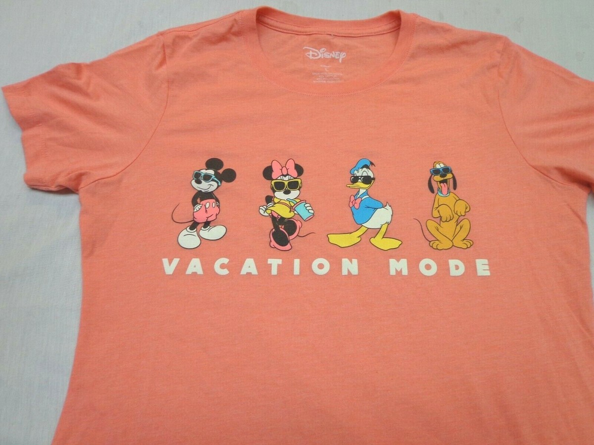 VACATION MODE Disney Mickey Mouse And Friends Women's T-Shirt Size