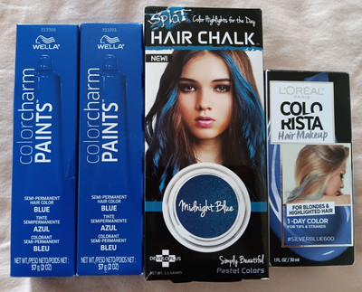 L'oreal Paris Colorista Splat Midnight Silver Blue Hair Chalk Makeup Wella Paint