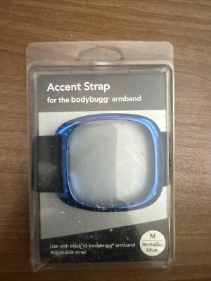 BODYBUGG BodyMedia Armband Accent Strap Metallic Blue MED - BRAND NEW IN BOX!