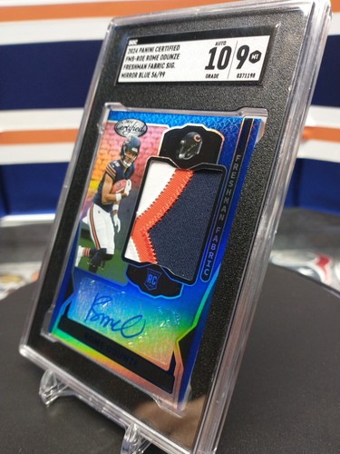 2024 Certified Freshman Fabric Rome Odunze Blue /99 Rookie Patch RPA RC 3 color - Picture 6 of 7