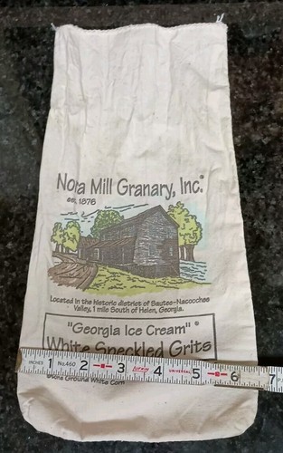 Vintage Cotton Fabric Grist Mill Ground Grits Printed Bag - Picture 10 of 10