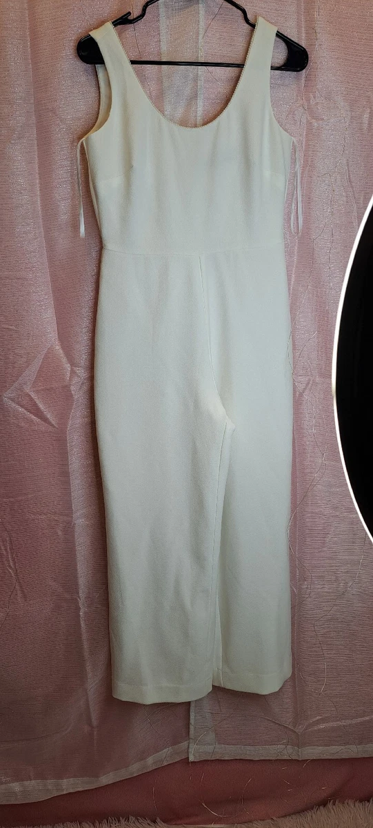 Karl Lagerfeld Paris Women s Jumpsuit white Lined Size 4 eBay