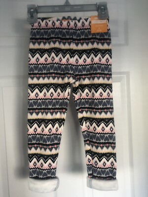NWT Gymboree Warm And Fuzzy Leggings Hear Fair Isle S ( 5- 6 )