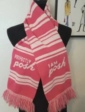 Perfectly Posh “I Am Posh” Knitted Knit Kids Girl Neck Scarf, Pink Fringed