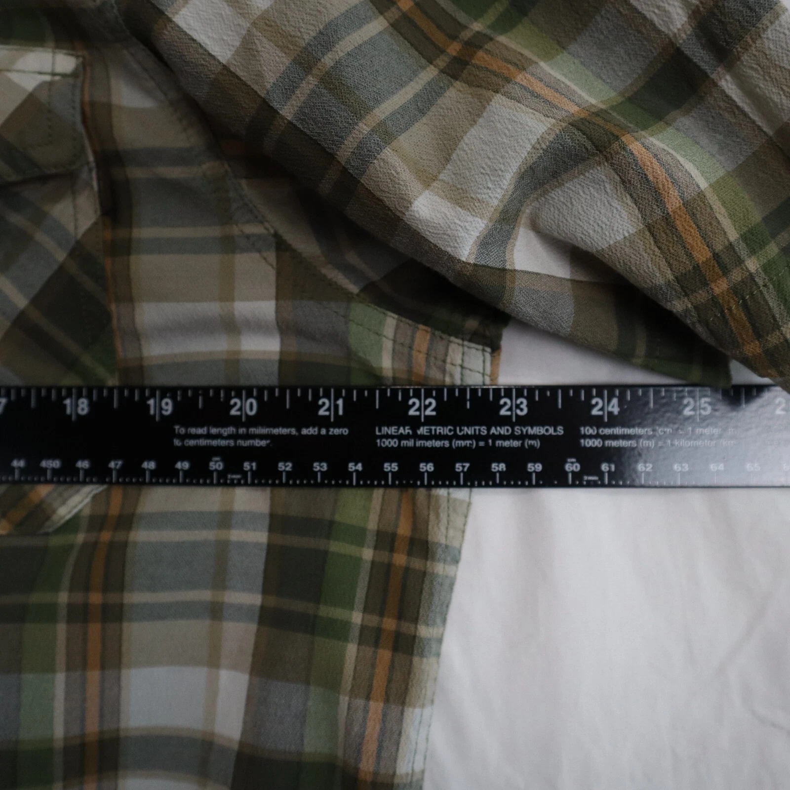 outdoor-research vented hiking flap pocket casual button up plaid shirt