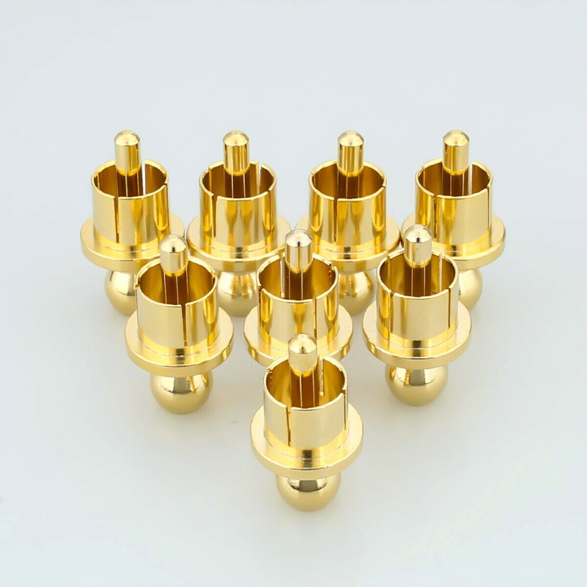 8x Kupfer Vergoldet RCA Kappen Noise Stopper Geräuschstopper für