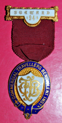 Commercial Travellers Benevolent Institution 1941 Stewards Jewel Badge CTBI