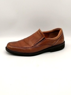 Ecco Mens Loafers Holton Brown 13 Apron Toe Shoes Leather Stretch 62112401112