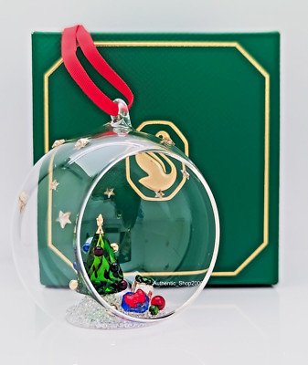 New 100% SWAROVSKI Holiday Cheers Tree and Gifts Ball Ornament