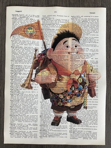 Disney Up Film Thema Wörterbuch Druck Kunst - 4er Set - Bild 4 von 5
