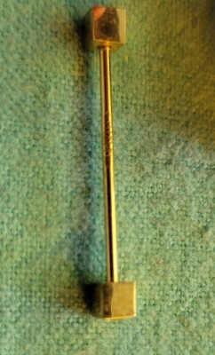 Barre De Col (collar Stay) Dorée 1 1/4" Avec Extrémités Cube - Occasion "Beautiful"