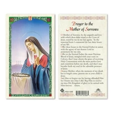 Prayer to the Mother of Sorrows Laminated Prayer Card
