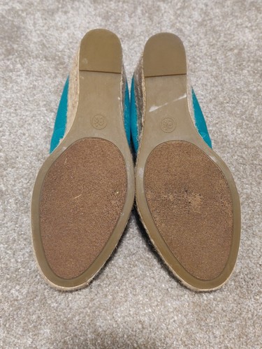 Merona Teal Espadrille Platform Wedge Women's 8½ - Picture 5 of 5