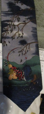 Vintage Balancine Hot Cakes Men  s Necktie Tie Funny Fishing Fisherman Novelty