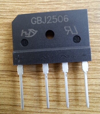GBJ2506 - BRÜCKENGLEICHRICHTER, 1-PH, 25A, 600V, SIP, Artikel in UK.