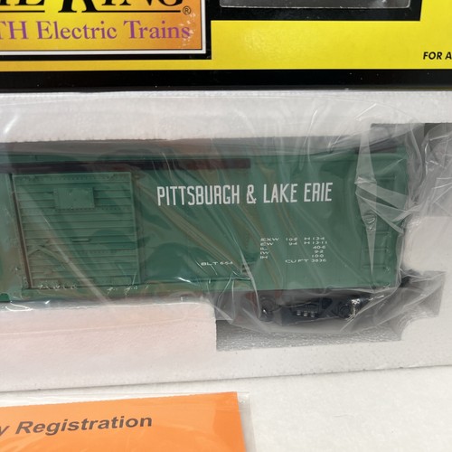 MTH RailKing 2004 TCA 30-74161 PRR and P&LE 2-Pack 6464 Boxcars New O Club 1954 - Picture 8 of 15