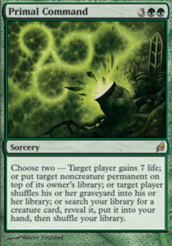 Primal Command - Foil Magic mtg Moderate Play, English Lorwyn x1