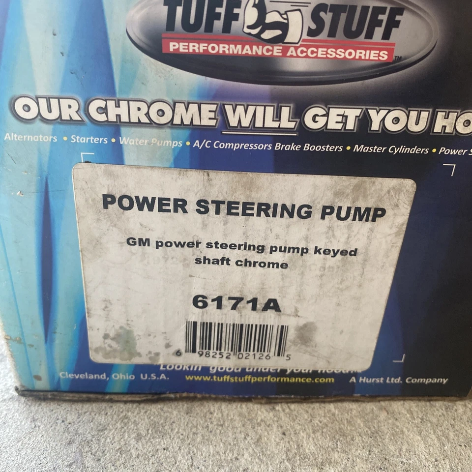 Bomba de direção hidráulica Tuff Stuff 6171A GM, eixo com chave, cromada - Imagem 4 de 4