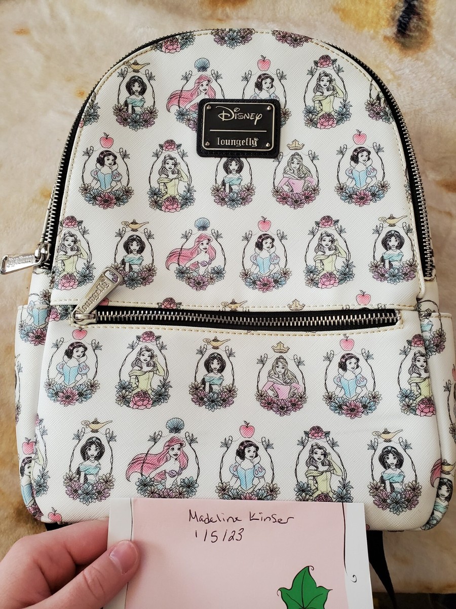 Disney X Loungefly Princess Portraits All Over Print Mini Backpack