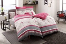 Wende-Bettwäsche Baumwolle Decke 135x200 Kissen 80x80 Bettbezug Set 2tlg