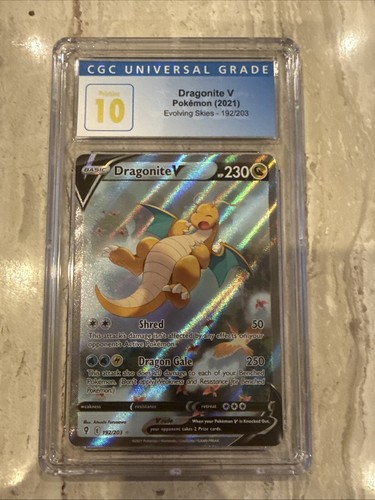 Dragonite V (Alternate Full Art) 192/203 Swsh07: Evolving Skies Pristine 10