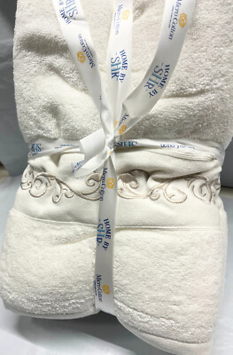 Home by SHR Sharon Hanby-Robie Bath Towel Set 6 Piece Set, Cotton, White, New