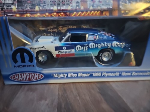 ~RARE~ 1:18 MOPAR CHAMPIONS MISS MOPAR 1968 PLYMOUTH HEMI BARRACUDA 1/1500!HTF - Picture 12 of 17