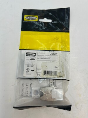 Hubbell Premise Wiring HJU6AW NEXTSPEED Category 6A, Keystone Jack, White