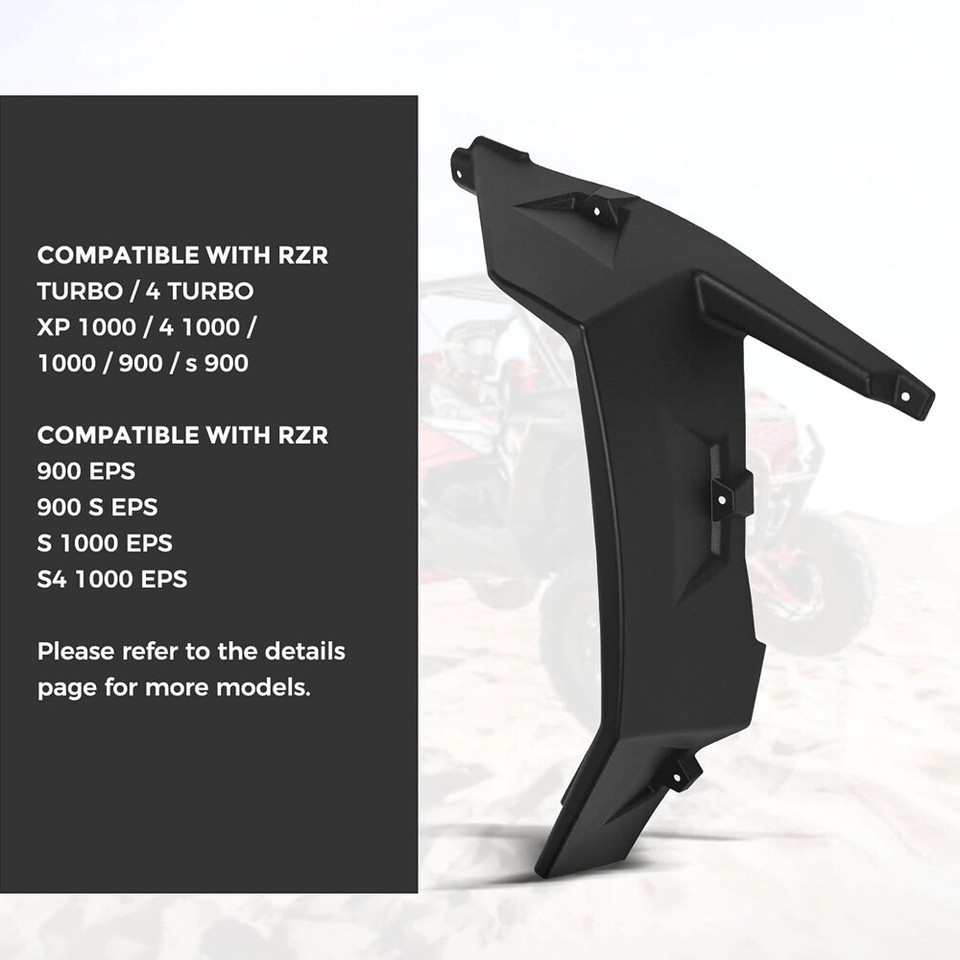 Prise D'air (hood Scoop) Pour Polaris RZR 900/1000 (2014-2018) - Noir Mat ABS - Remplace La Pièce 2881467