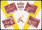 Vintage placemat THE DESERT RANCH girlie on dolphin St Petersburg Beach Florida — photo 1