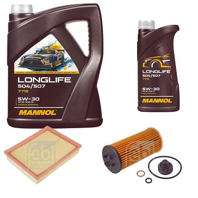 FEBI BILSTEIN Inspektionspaket 6L MANNOL Longlife 504/507 5W-30 für BMW I8 I12