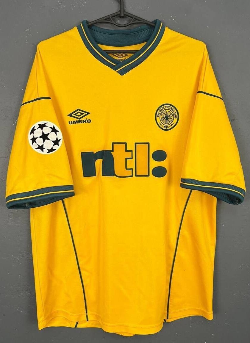 MEN'S FC CELTIC 2000/2002 HENRIK LARSSON #7 SOCCER FOOTBALL