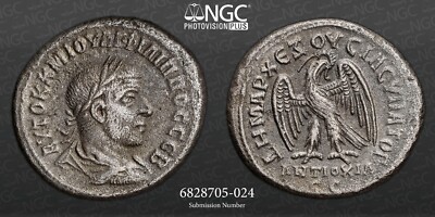 PHILIP I ARAB. Zertifiziert NGC Ch VF. ALTE MÜNZTETRADRACHME. ANTIOCH.A 1300