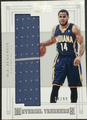 D.J. AUGUSTIN 2012-13 National Treasures JUMBO Game Used Jersey SP /99 ...