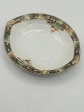 Nippon Soup Bowl Underplate Hand Painted Raised Relief Gilt Grapevine Pattern