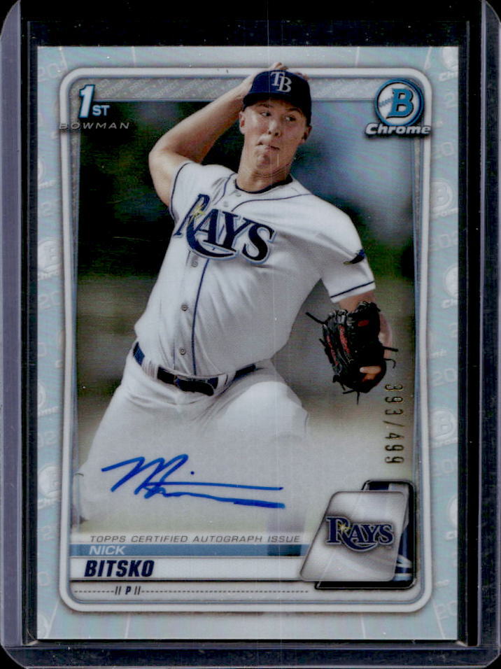 2020 Bowman Draft Nick Bitsko Chrome Pick Auto Refractor #393/499
