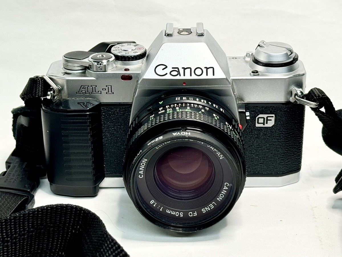 Canon AE-1 Silver 35mm Film Camera SLR New FD 50mm f1.8 Lens From