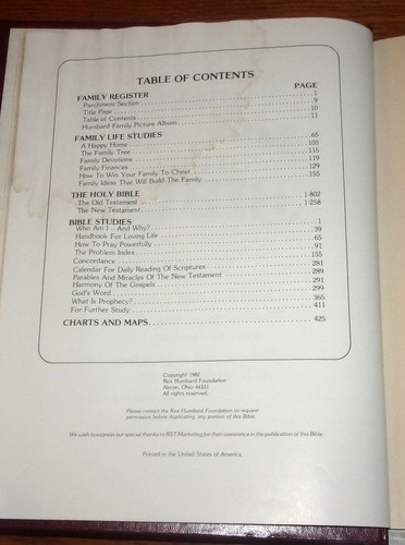 REX HUMBARD FAMILY LIFE STUDY BIBLE-You Are Loved-Giant Leather Bible-Ex HC Book - Picture 5 of 15