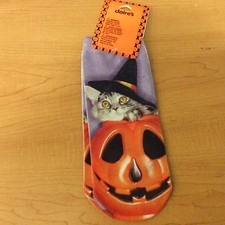 Halloween Cat Witch Pumpkin Jack-O-Lantern Socks Claire's 1 Pair -Many Available