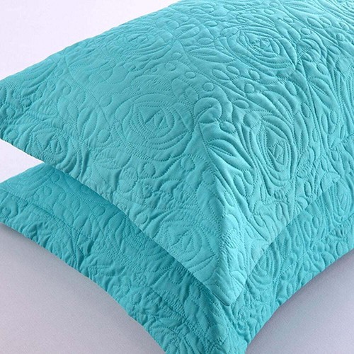 2PCS Embroidered Queen Decorative Microfiber Pillow Shams Set Standard Size - Picture 51 of 89