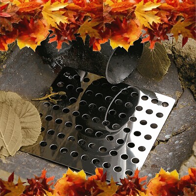 Abflussschutz Abdeckung Edelstahl Gitter Rostfrei Platte Vierkantrost 6 Zoll 15 cm