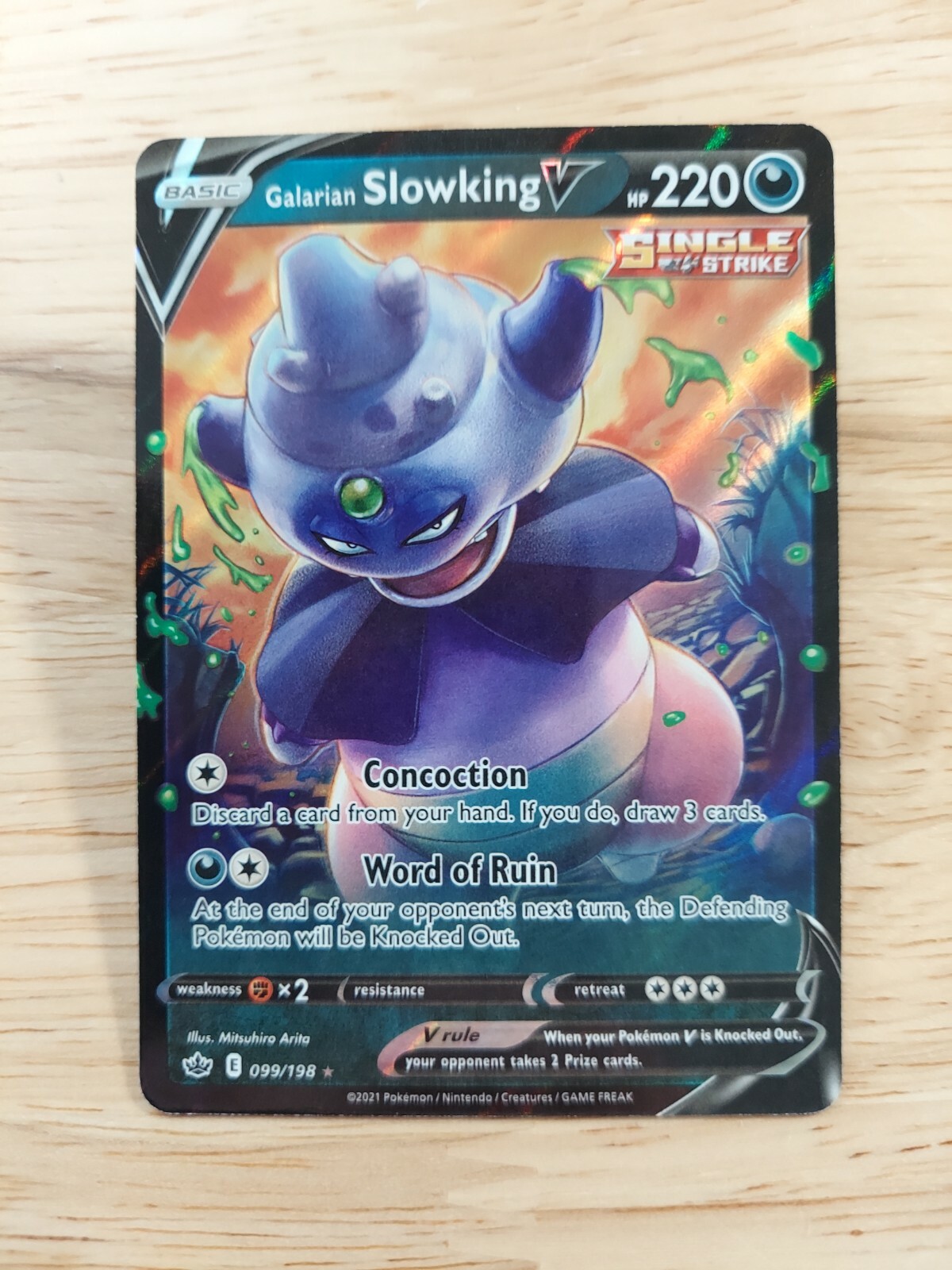Galarian Slowking V 099/198 Chilling Reign NM Ultra Rare Pokemon Card